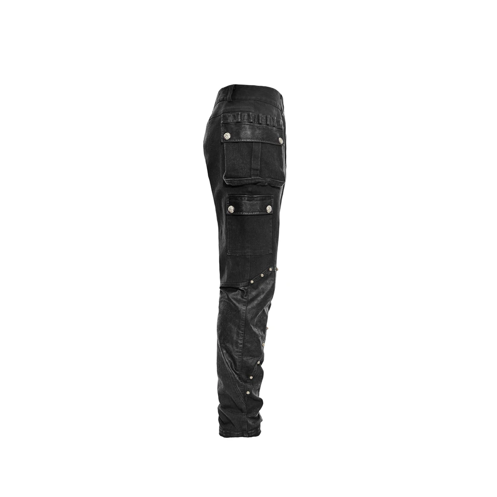 Панковские рейв мужские подходят стимпанк хлопок заклепки с кожаной молнией