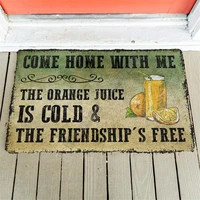 3d printed come home with orange juice doormat door floor mats carpet decor porch doormat