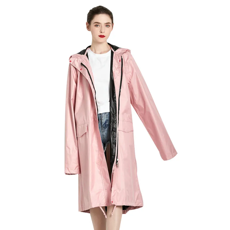 Женский длинный дождевик легкий пончо для туризма Портативный непромокаемый