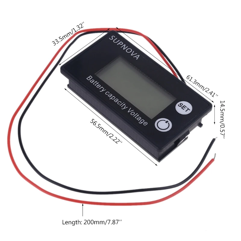 

Waterproof Battery Capacity Indicator DC 10V-100V Lead Acid Lithium LiFePO4 12V