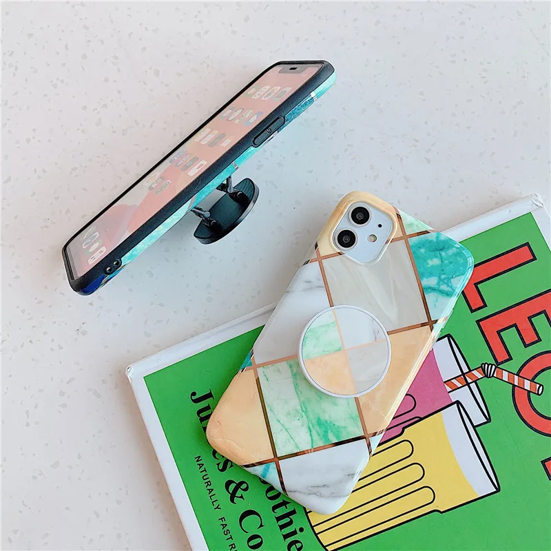 Мраморный чехол подставка для huawei mate 30 20 Pro Lite P30 P20 задняя крышка с роскошным