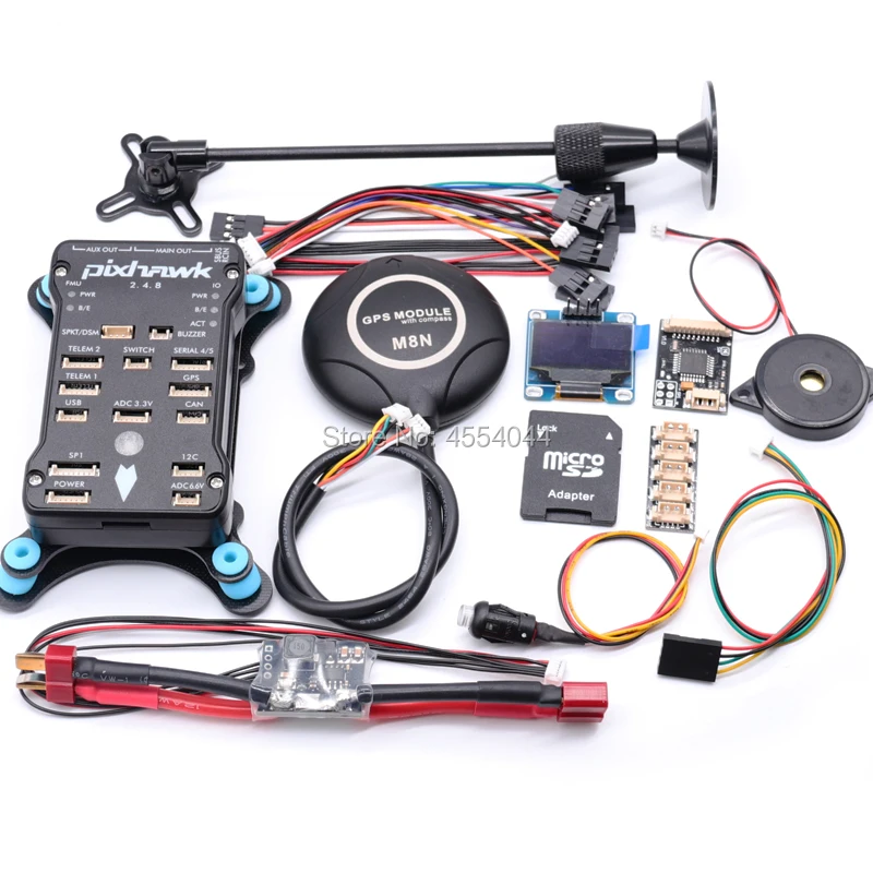 Контроллер полета Pixhawk PX4 PIX 2.4.8 с защитным выключателем SD 4G M8N GPS + OSD OLED PPM I2C