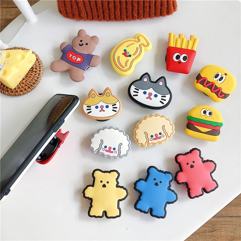 

Luxury phone Expanding Stand Grip for Smartphones finger holder Cartoon Anime Pattern Earphone winder for iphone X XR
