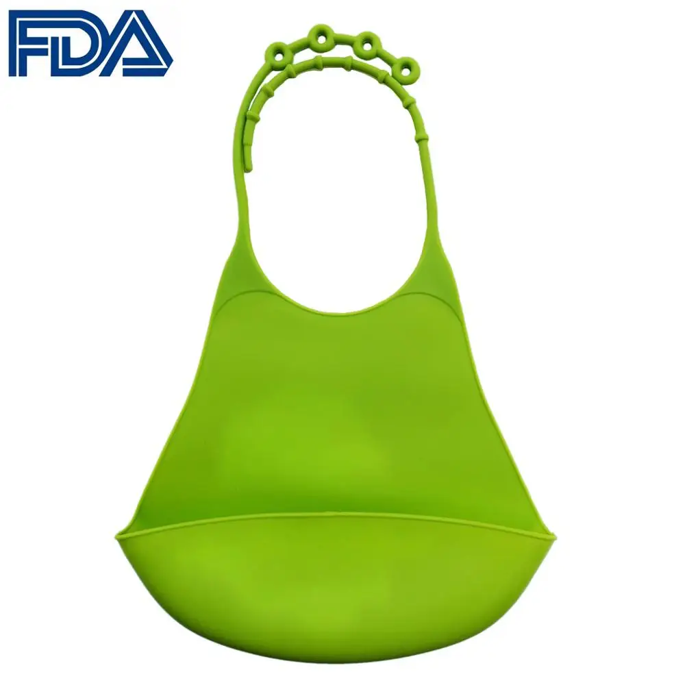 

Elder Mealtime Bib Child Apron Silicone Waterproof Anti-oil Reusable Alzheimer's Disease Parkinson Patient Meal Leak Prevention