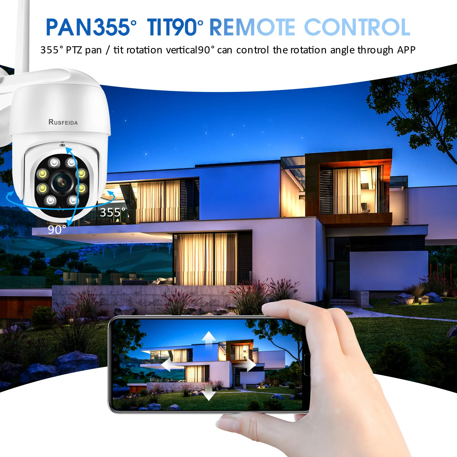 IP-камера RUSFEIDA 4K 8 Мп 3 PTZ