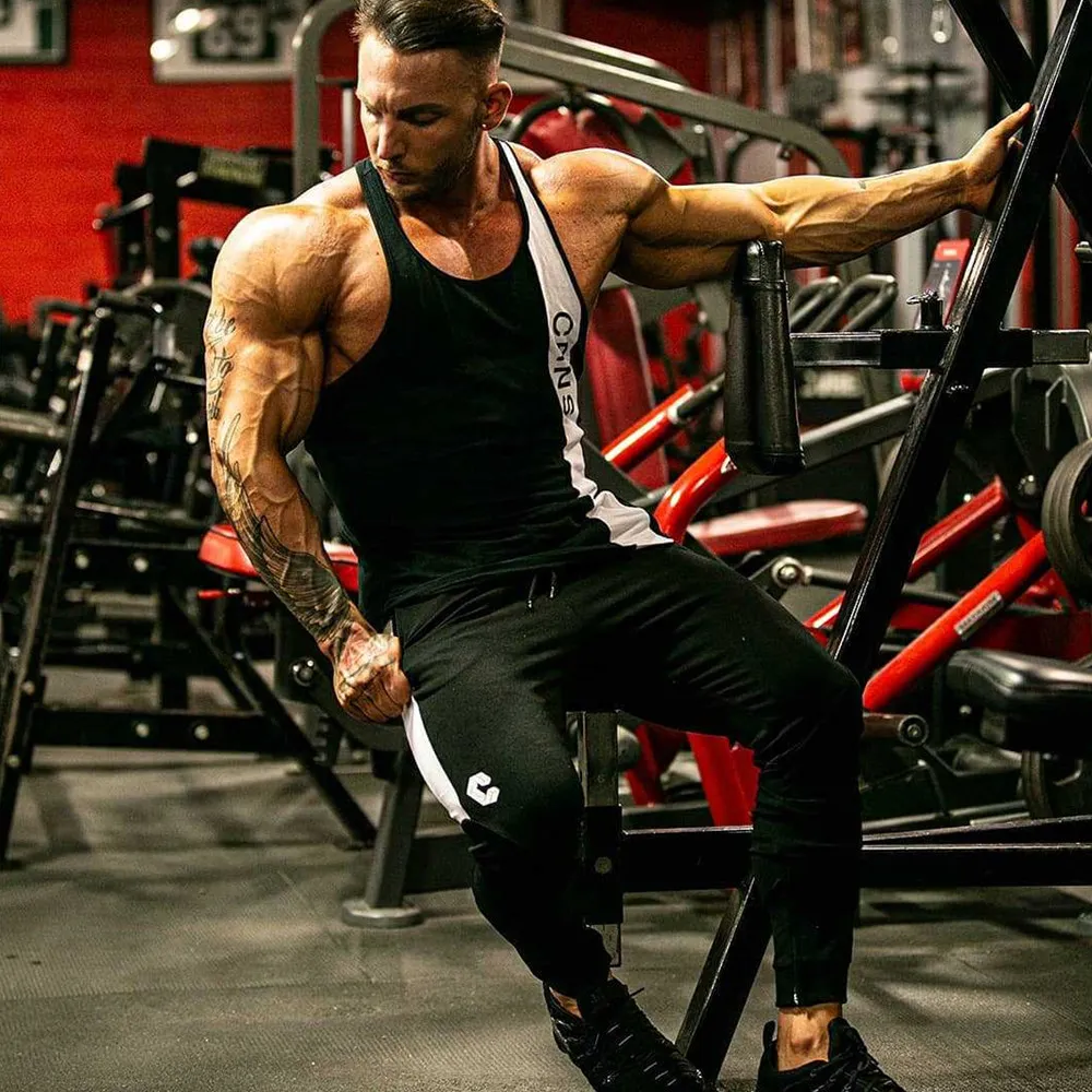 Черные брюки для бега мужские спортивные штаны бодибилдинга тренажерного зала