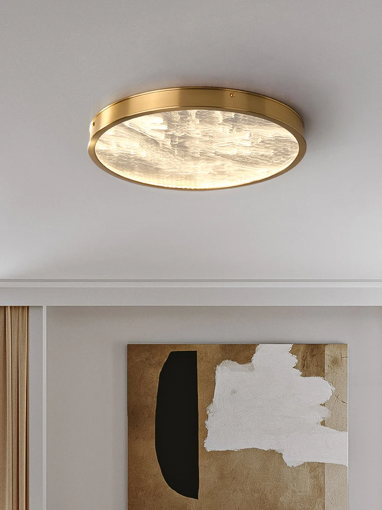 

All copper ceiling lamp post modern light luxury creative bedroom study aisle ceiling lamp