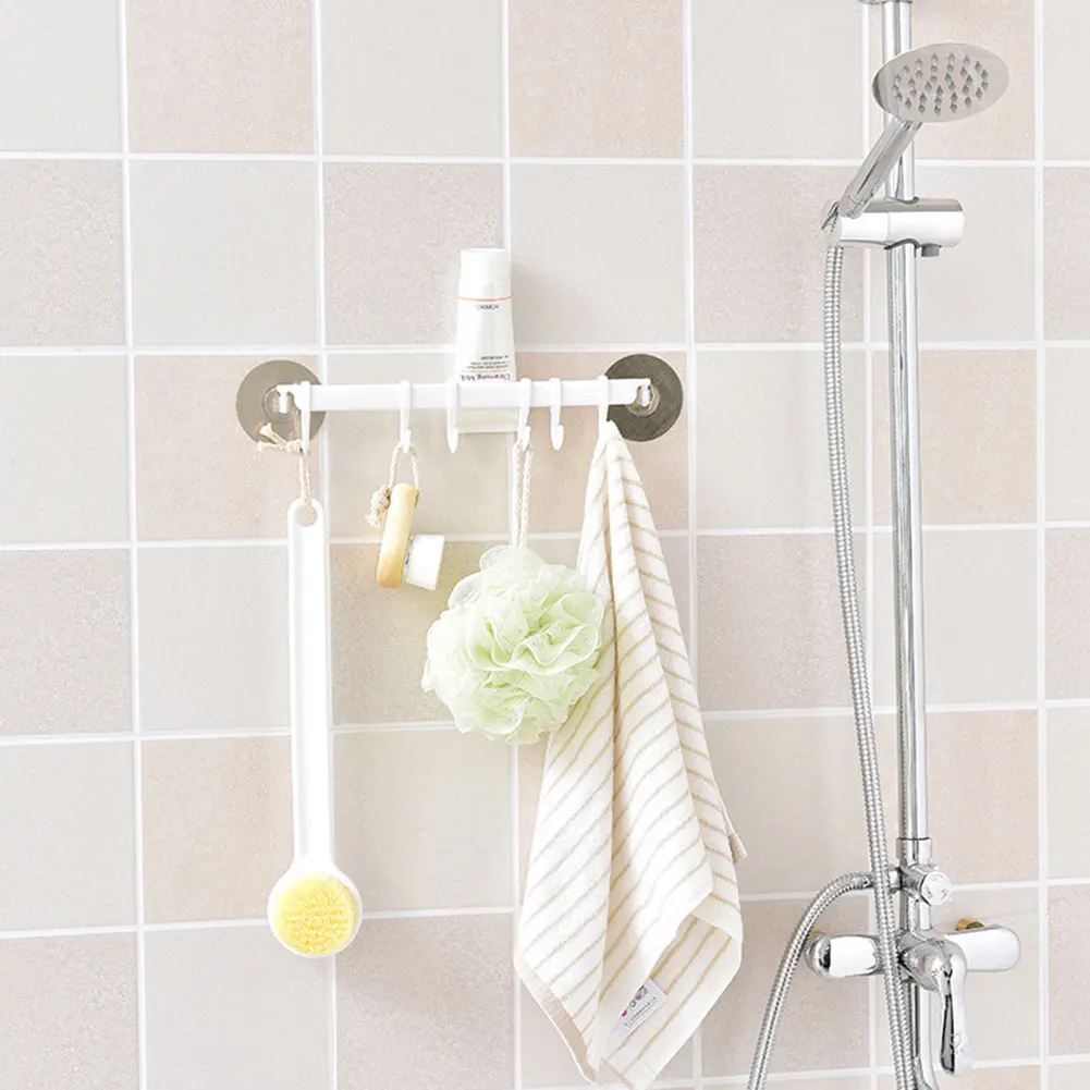 Крепкий крючок на клейкой основе 6 рядов крючков кухонная настенная подвесная