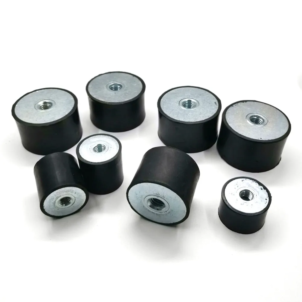 

1pcs M8 M10 M12 Female Thread Rubber Mount Dia 30/40/50/75mm Metal Anti Vibration Bobbin Isolator Damper Type DD