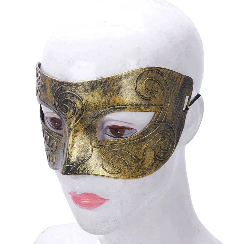 1pcs Men's Masquerade Mask Ball Masks Stag Party Fancy Dress Venetian Eye Face Roman Gladiator | Дом и сад