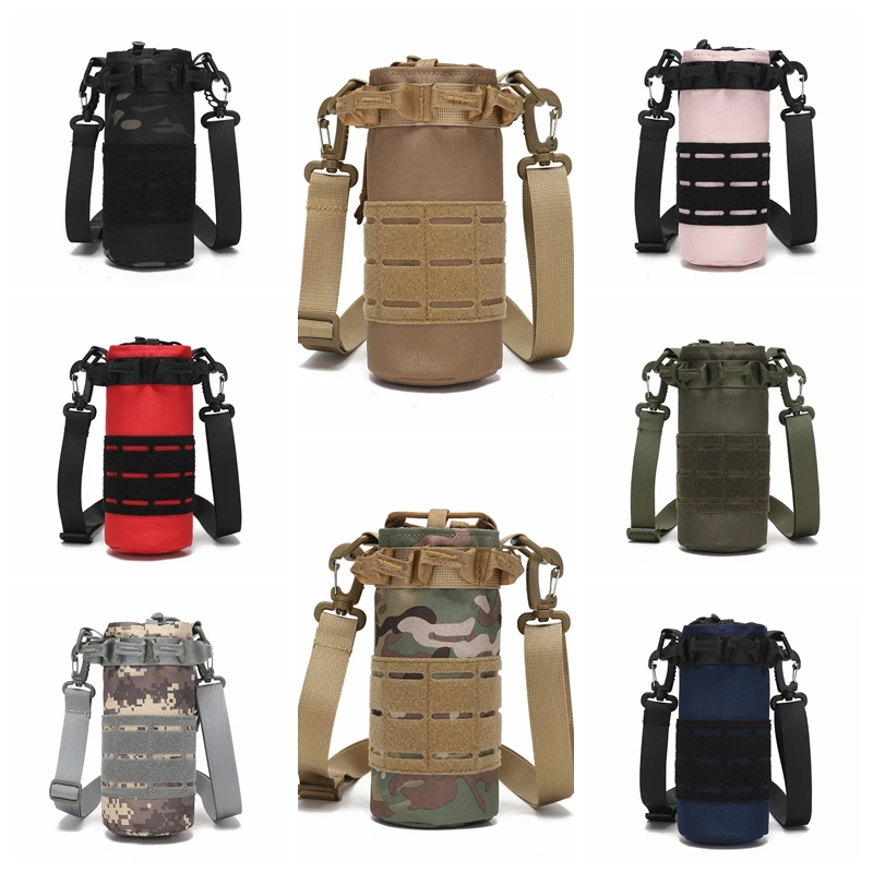 

Outdoor Water Bottle Bag Molle Pouch Bag Travel Camping Hiking Cycling Hunting Water Bottle Carrier Holder with Shoulder Strap