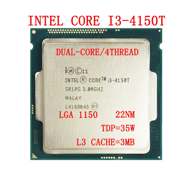 

Intel Core i3-4150T Processor 3.0GHz 3MB 5GT/s LGA 1150 i3 4150T CPU SR1PG Desktop Processor