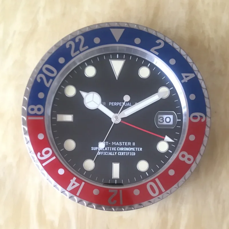 

High Quality Luxury Watch Wall Clock with Silent Mechanism Steel Wall Watch Clocks