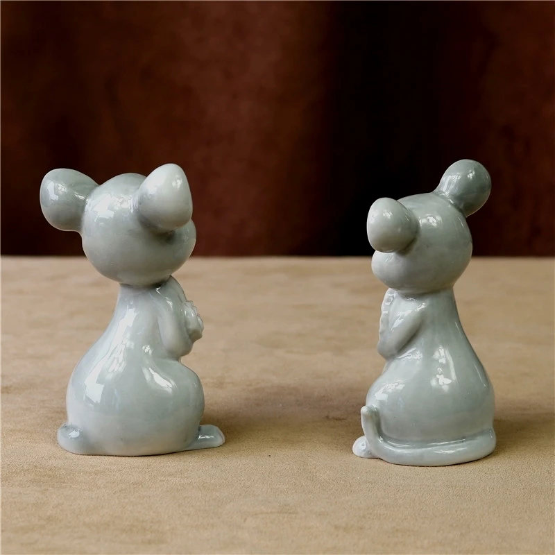 Керамика Мышь пара из фарфора Дата любителей миниатюрный украшение для спальни