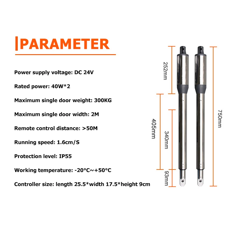 Автоматический Открыватель поворотных ворот 300 кг рычаги водителя мотор с