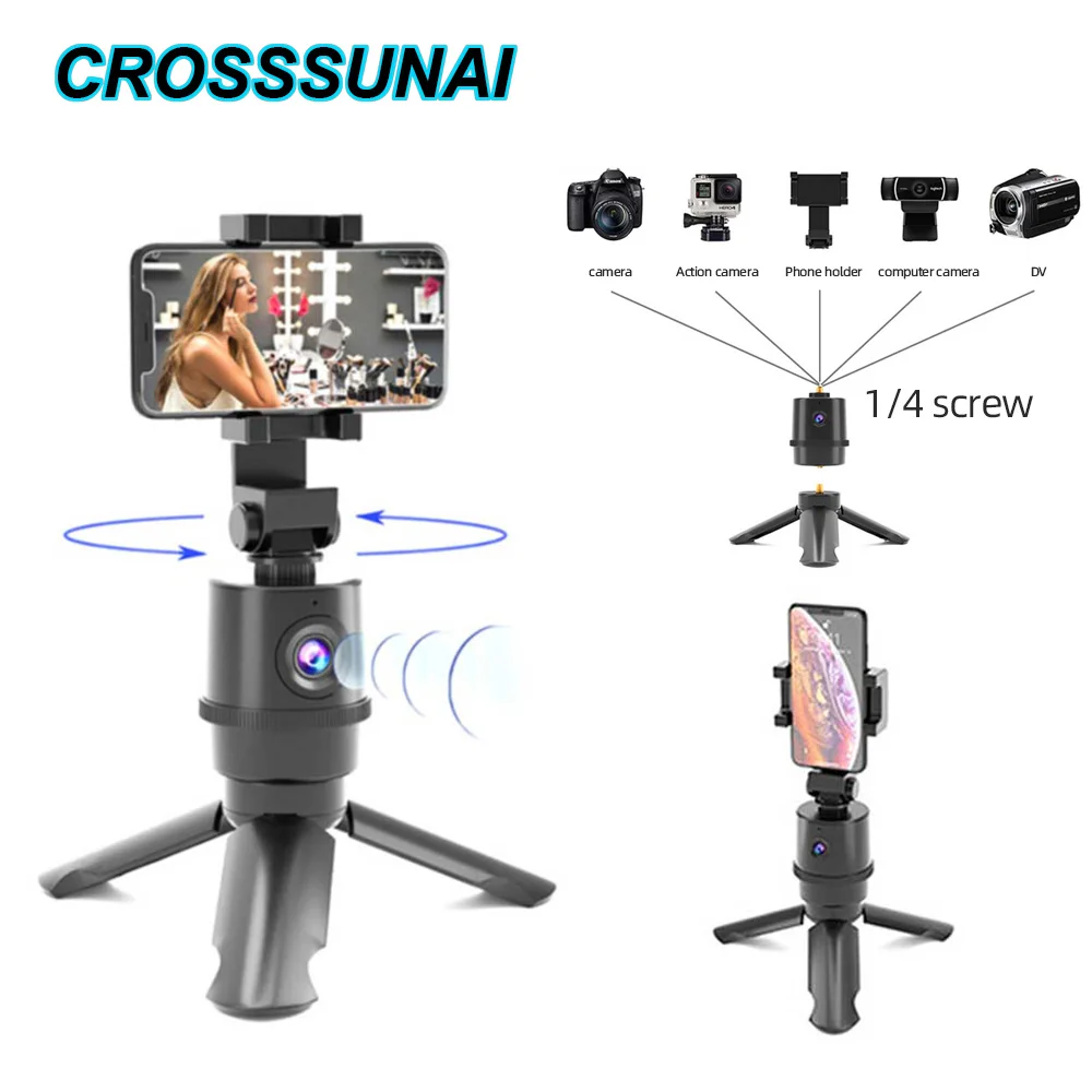 

Штатив AI Gimbal Ручной Стабилизатор для смартфона Поддержка видеозаписи универсальная Tiktok Youtube Vlog видеозапись в реальном времени