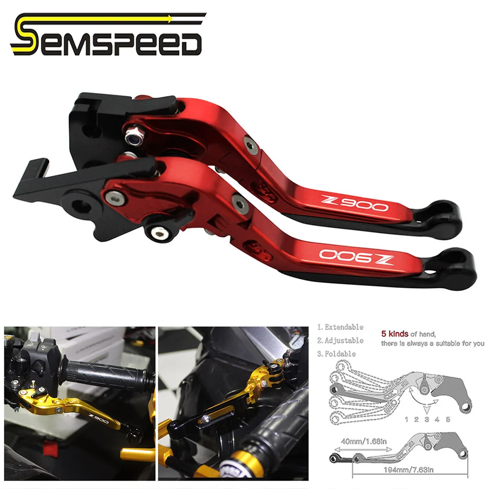 SEMSPEED Мотоцикл с ЧПУ Складные Выдвижные сцепные рычаги Ручка Бар Захваты Конец