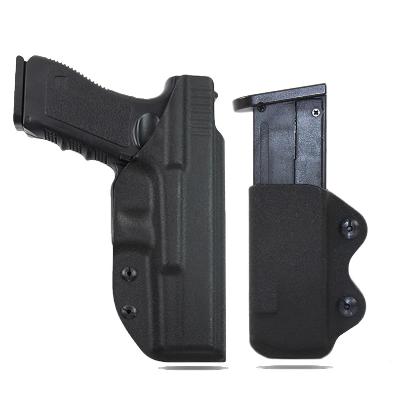 IWB Kydex кобура для пистолета Airsoft Glock 17 31 чехол Скрытая с 9 ммmag мешочком Охотничьи