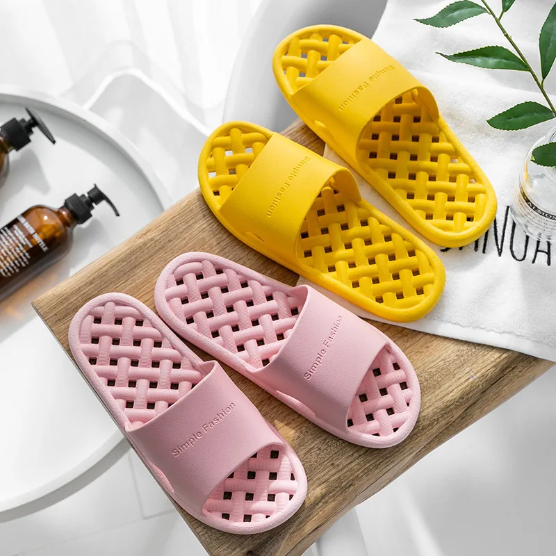hollow out slippers women summer flip flops indoor house couples home bathroom non slip soft tide to wear slippers flat shoes free global shipping