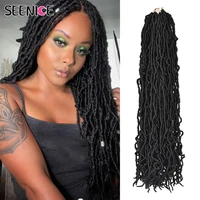faux loc crochet hair curly synthetic dreadlocks soft messy boho ombre braiding hair extensions natural goddess nu locs 36 inch