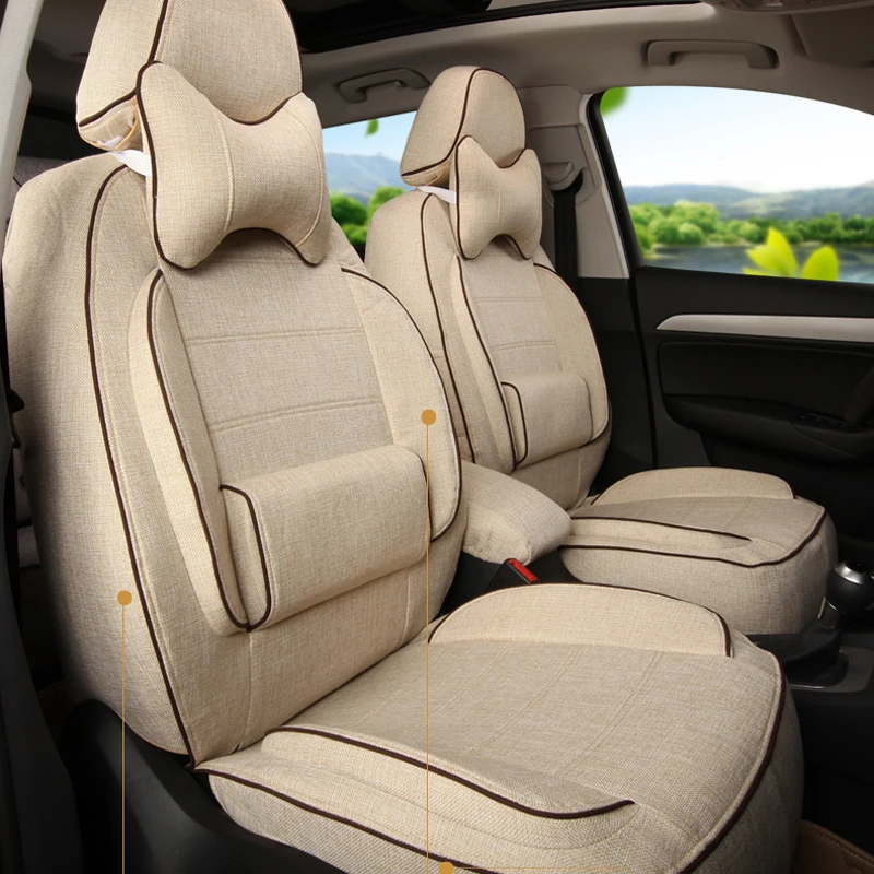 Чехлы для Peugeot 307 SW чехлы автомобильных сидений 5 аксессуары набор льняные