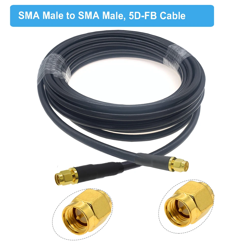 

SMA Female to RP SMA Male RF Adapter Cable 5D-FB Pigtail 50 Ohm Low Loss RF Coaxial Extension Cord Jumper 50CM 1M 5M 10M 20M