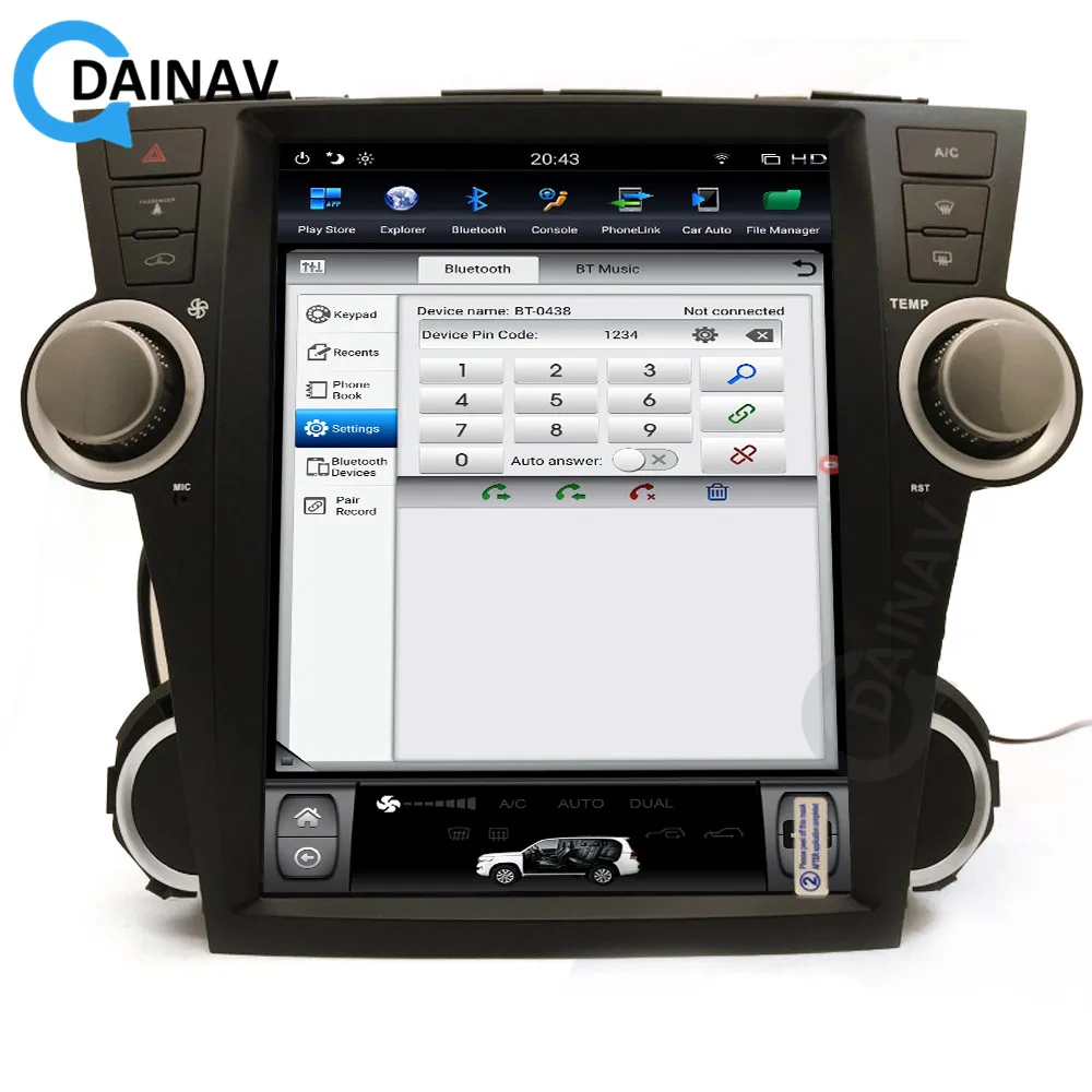 

Автомагнитола 12,1 дюйма для Toyota Highlander 2009, 2010, 2011, 2012, DVD, мультимедийный плеер, навигация GPS