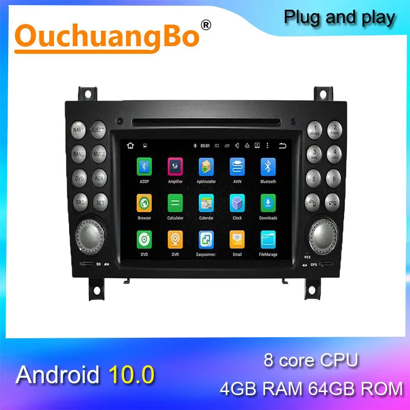 Ouchuangbo android 10 dvd плеер радио для Benz SLK 171 2004 2011 с gps Bluetooth wifi USB 8 ядер 4 Гб + 64 ГБ|car player|dvd
