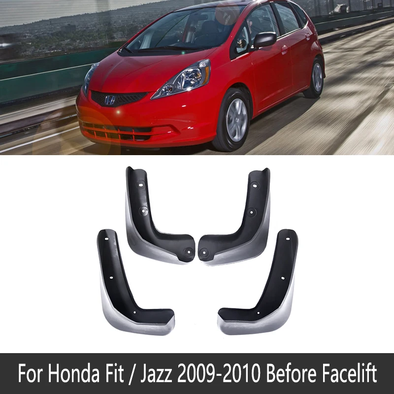 2009-2010 GE Брызговик для Honda Fit Джаз GD GE GK 2004~ Fender брызговик Всплеск закрылки аксессуары для брызговиков 2005 2010 - Название цвета: 2009-2010 GE