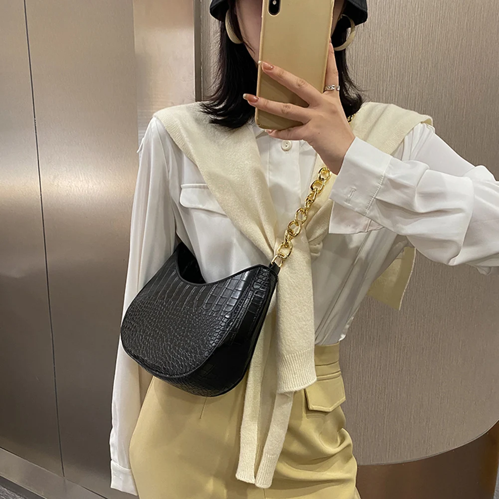 Женская сумка через плечо из искусственной кожи однотонная с рисунком под