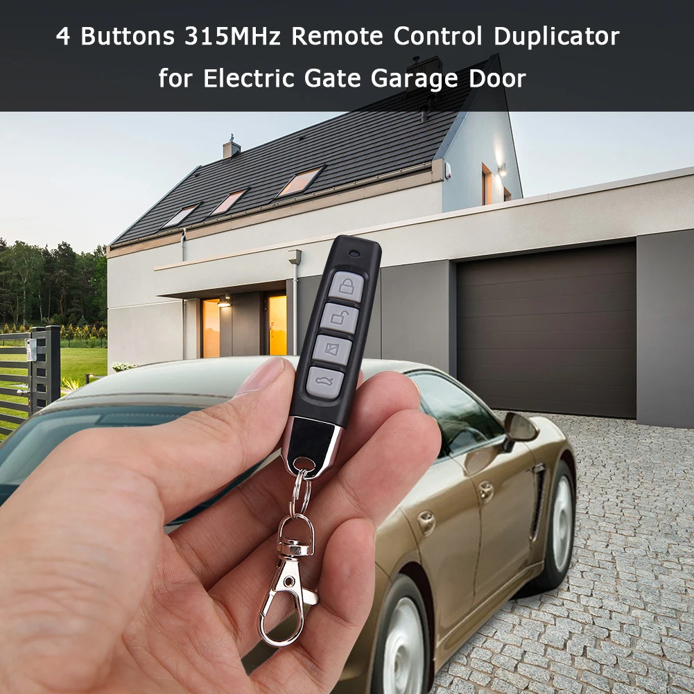 315 MHz Remote Control 4 Buttons Garage Gate Door Opener Duplicator Clone Cloning Code Car Key | Электроника