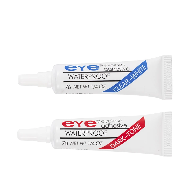 

Waterproof Eyelash Glue Waterproof Long Lasting False Eyelashes Tools False Eyelash Lash Glue Adhesive 7g*2, Dark Or Clear