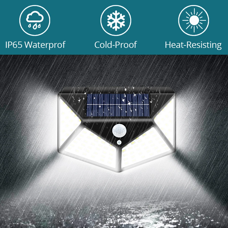 Светодиодный прожектор на солнечной батарее 5 В 100 Вт|Прожекторы| |