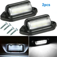 2pcs 6 led car license plate lights boat truck trailer step lamps car accessories parts 12v replacement signal light
