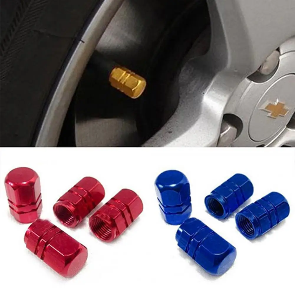

4pcs Aluminum Hex Tire Valve Stem Caps Hexagon Car Tyre Valve Covers for Valves Car-styling Parts Accessories freeshipping