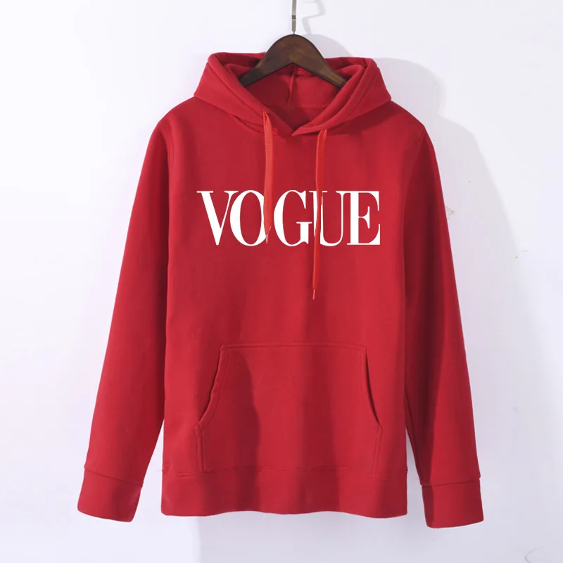 Толстовки женские осень VOGUE печать однотонная Толстовка Пуловер с круглым вырезом зимний женский спортивный костюм плюс размер Одежда