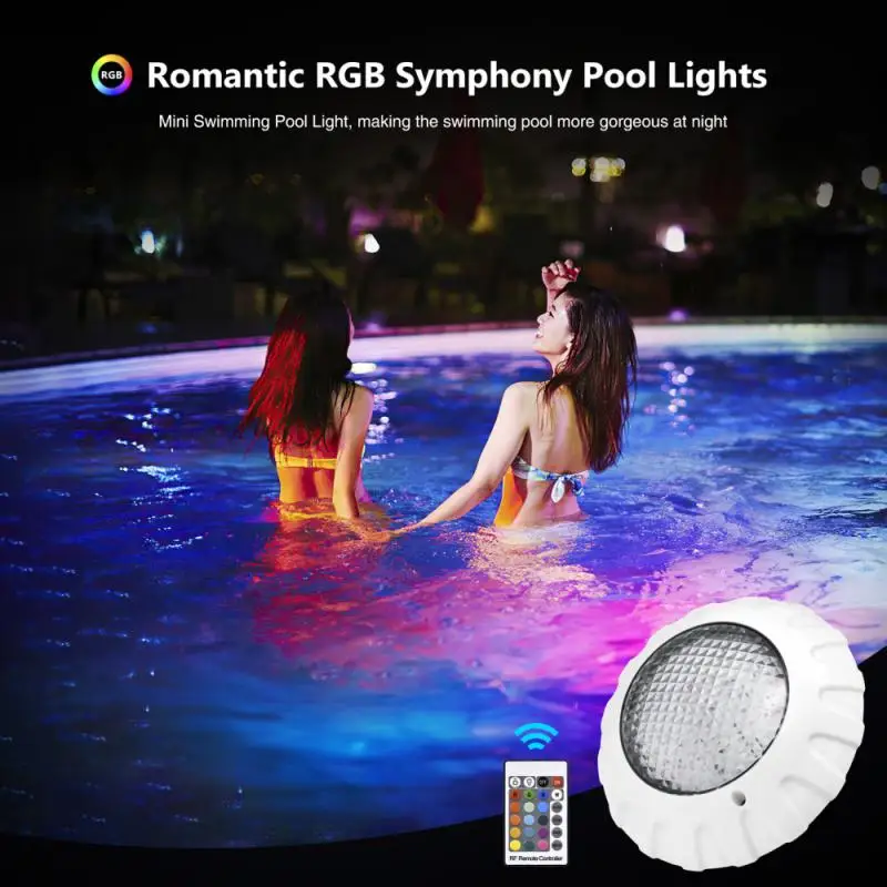 

Разноцветная погружная светодиодная подводная лампа RGB с дистанционным управлением, освещение для аквариума, пруда, бассейна, украшение дл...