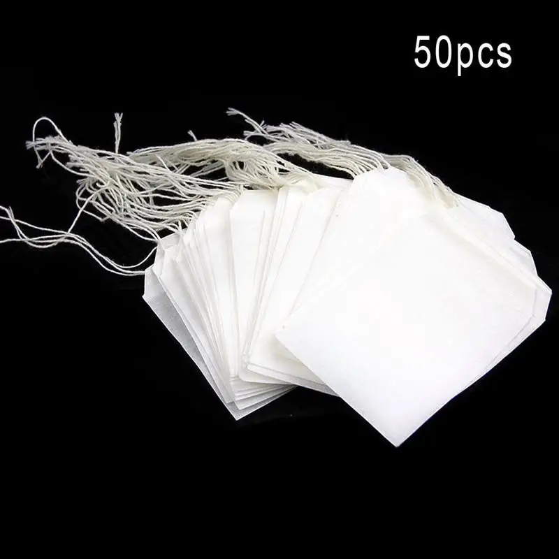 

50Pcs /100Pcs-Set of Heat-sealing Filter Paper Herbal White Empty Tea Bag
