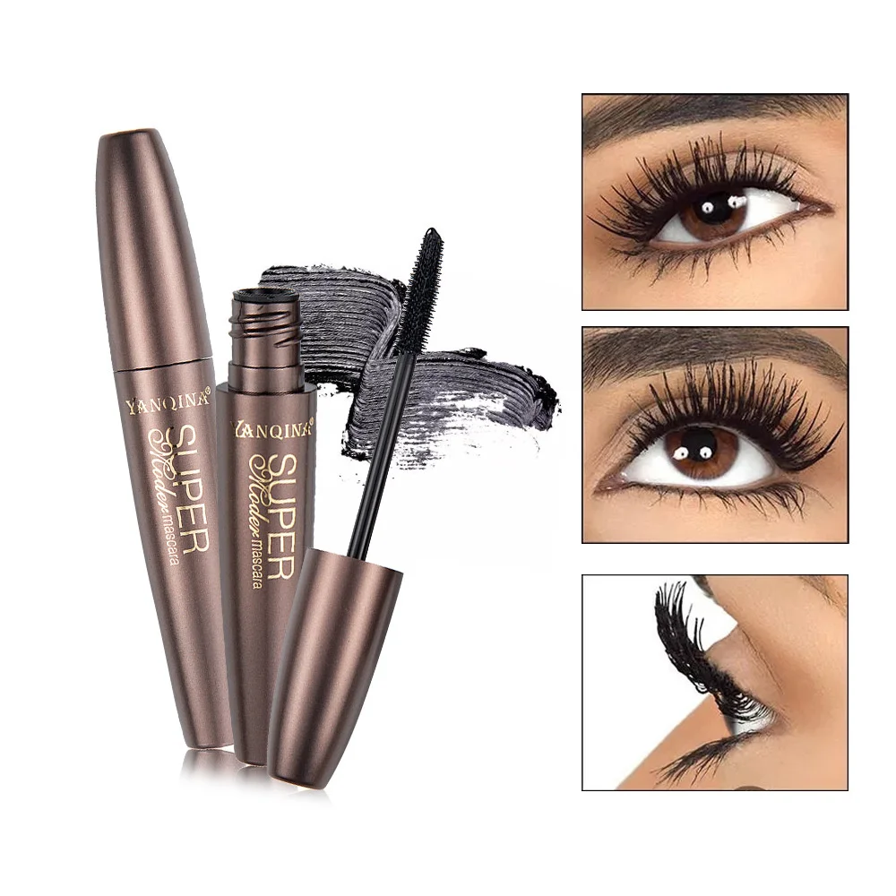 

Super Magic Black Mascara Silicone Brush Thick Curly Eyelash Extension Waterproof Long Lasting Non Dizziness Mascara Eyes Makeup