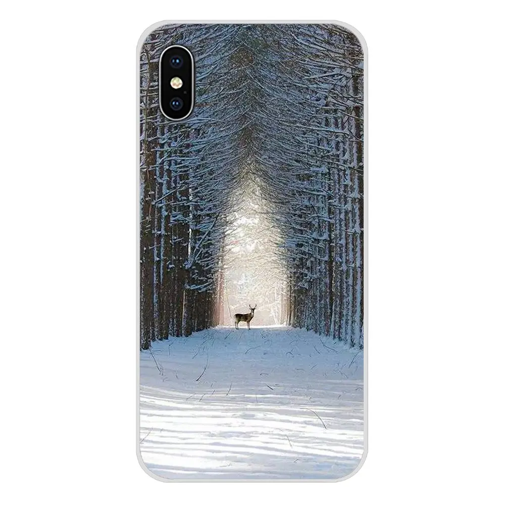 Soft Transparent Shell Cover Landscape Winter Light Snow For Samsung A10 A30 A40 A50 A60 A70 Galaxy S2 Note 2 3 Grand Core Prime | Мобильные