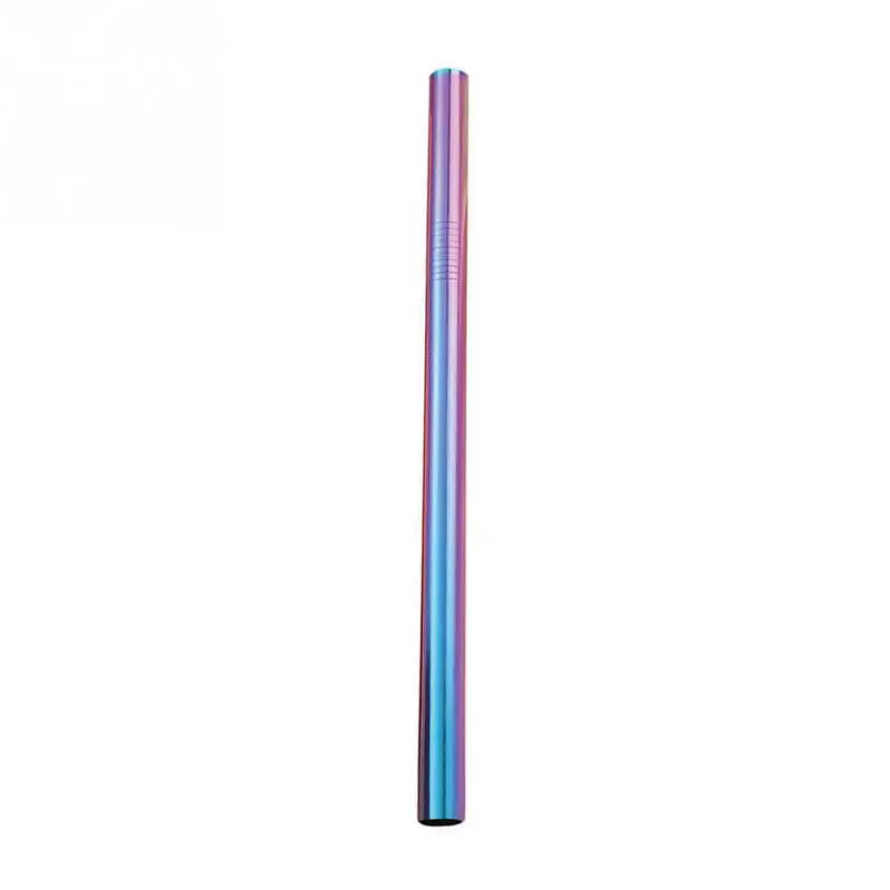 10mm colorful 8 шт красочные многоразовые, для питья соломы высокого качества 304 металлическая соломинка из нержавеющей стали с чистящей щеткой для кружек - Цвет: 10mm colorful