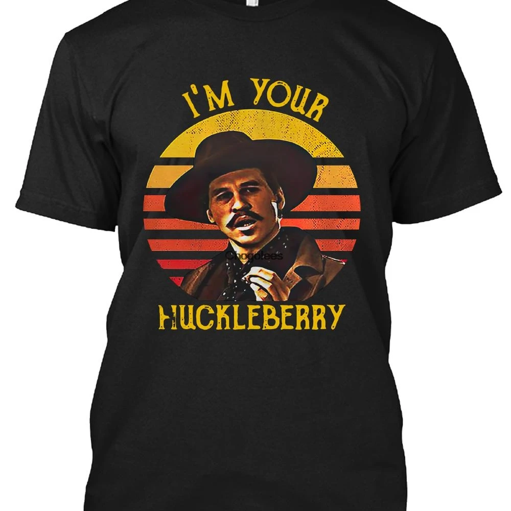 Футболка в стиле ретро с надписью Doc Holliday IM Your Huckleberry |