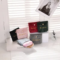 bags bag girl headphone women case lipstick coin purse credit storage pad pouch napkin letter embroidered velvet pouch