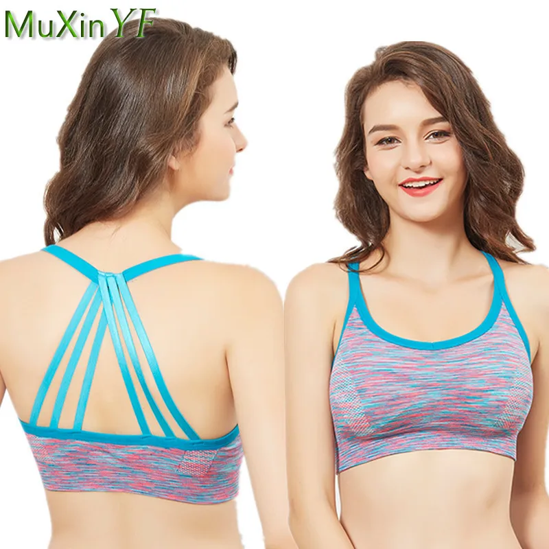 

Sports Bra Shockproof Underwear Women's No Steel Ring Yoga Tube Top 2021 New Fitness Beauty Back Push Up Lingerie