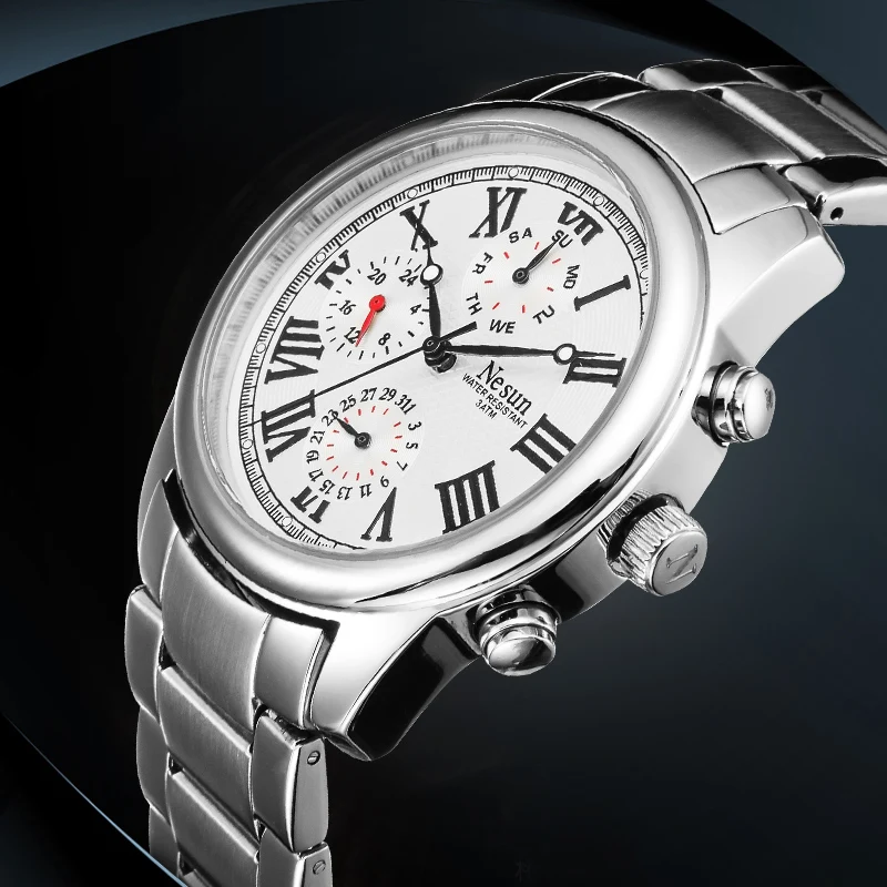 

New Nesun Men's Watches Brand Luxury Japan Quartz Movement Watch Men Multi-function Dial Wristwatches Waterproof clock N8361
