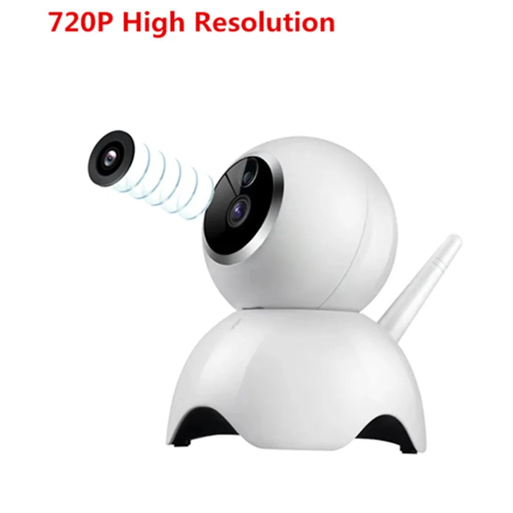 720P Беспроводной Детский монитор 5 дюймов PTZ HD LCD 360 градусов Масштабируемая