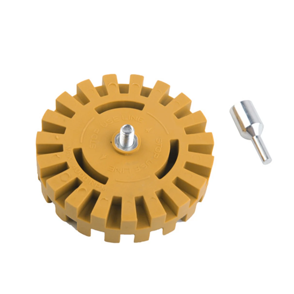 

Top 4-inch Rubber Eraser Wheel 20mm Car Decals Stickers Remover Vinyl Sticker Remover Pad with Drill Adapter for Pneumatic Tool