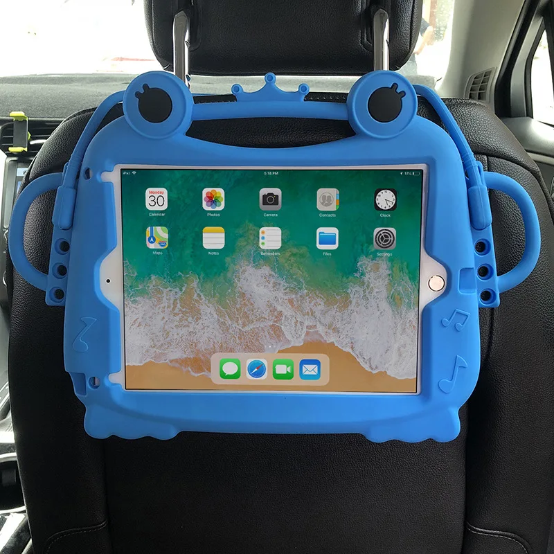 

Frog Case for iPad 9.7 2018 2017 Case Shockproof Kids Silicone EVA Hand Stand Cover for iPad Air 2/1 Pro 9.7 Mini Funda Coque