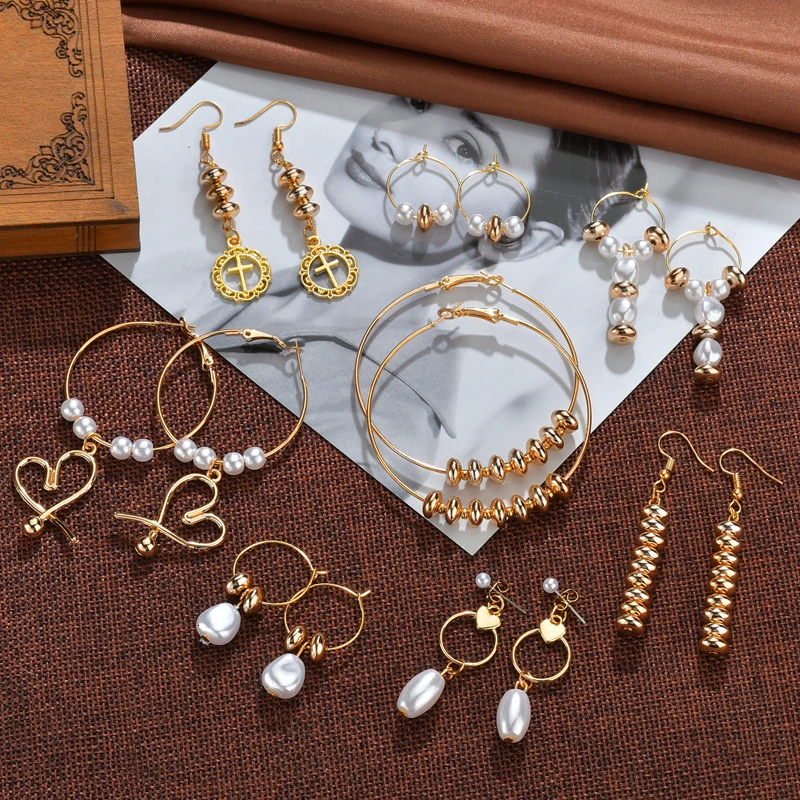 Модные Простые новые серьги подвески в форме сердца искусственная фотография