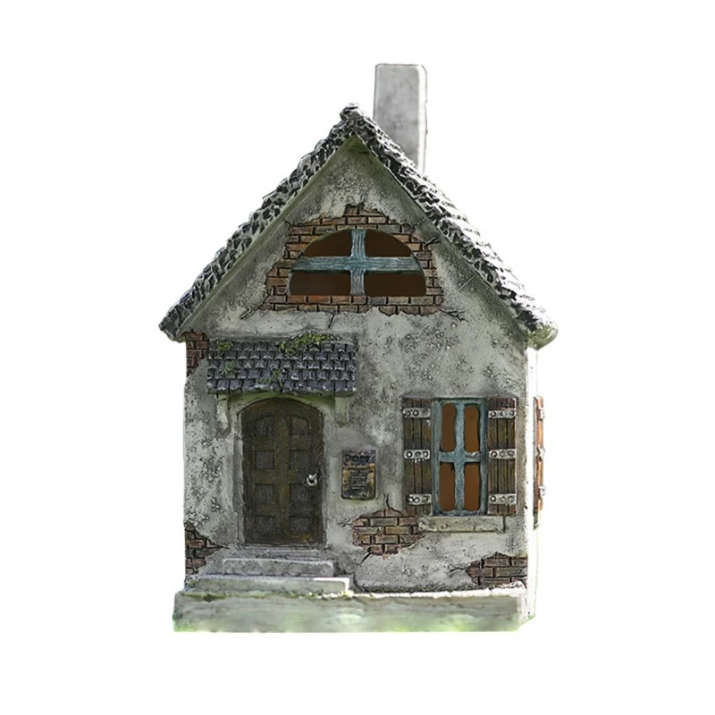 

Outdoor Fairy House Figurine ,Garden Cottage Figurines Fairy Garden House Statue